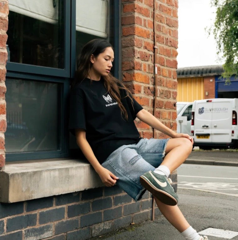 VYBES Rhinestone Butterfly Tee
