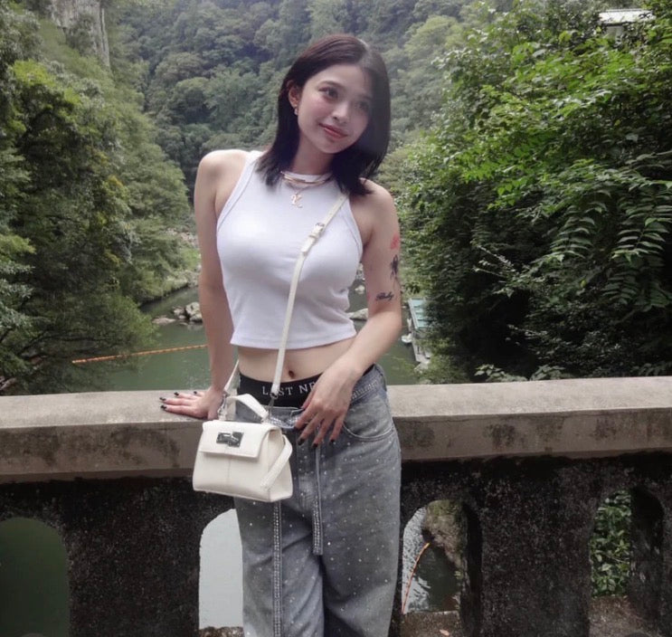VYBES Rhinestone Baggy Pants