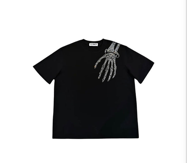 VYBES Skeleton Hand Tee