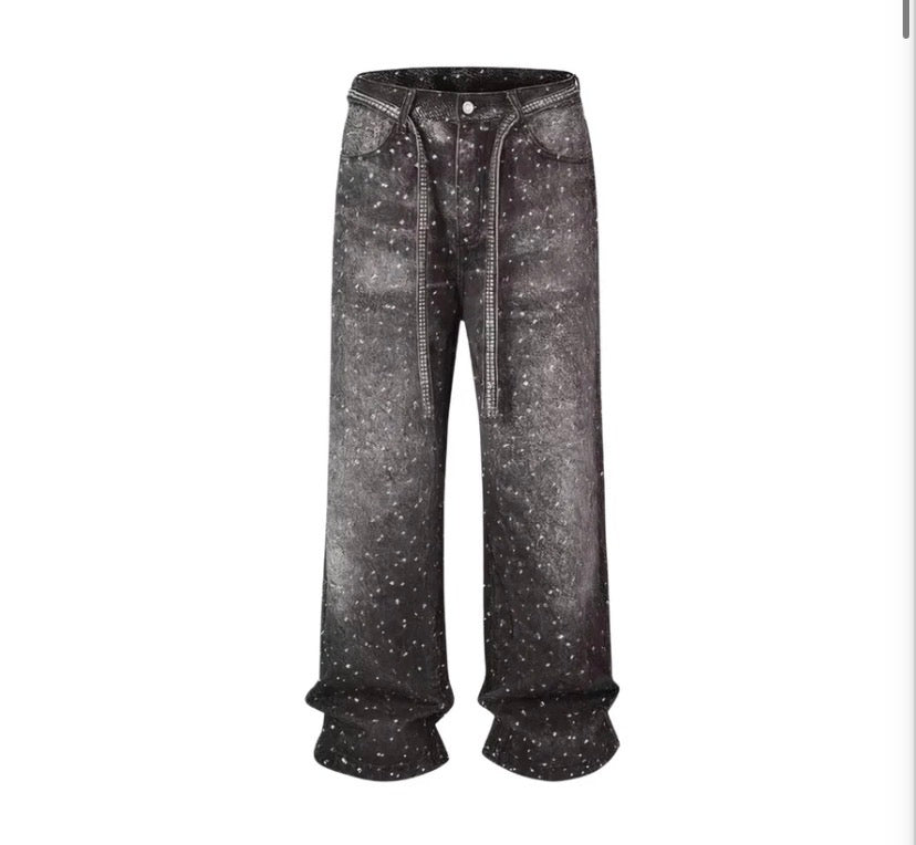 VYBES Rhinestone Baggy Pants