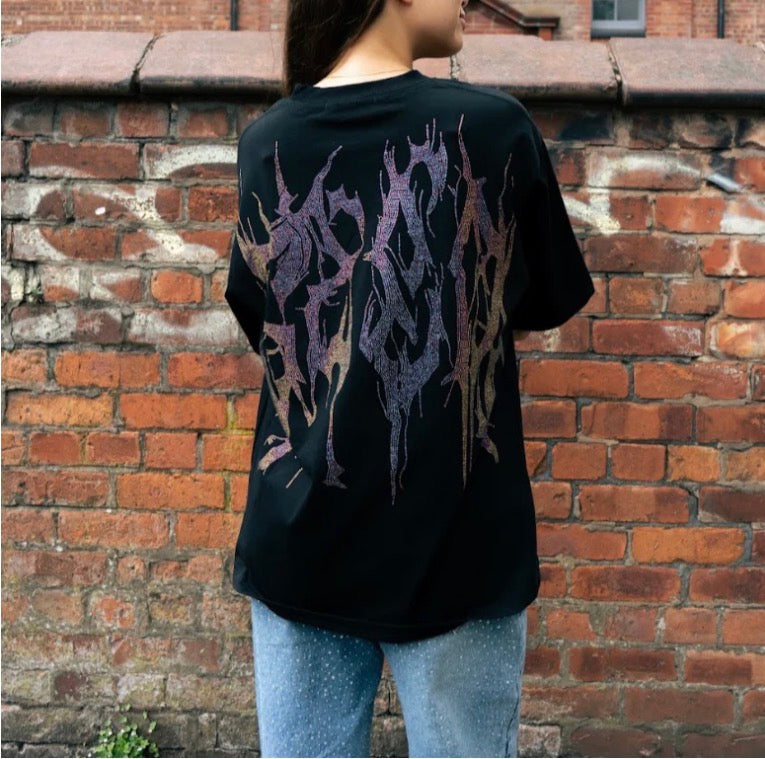 VYBES Rhinestone Drip Tee