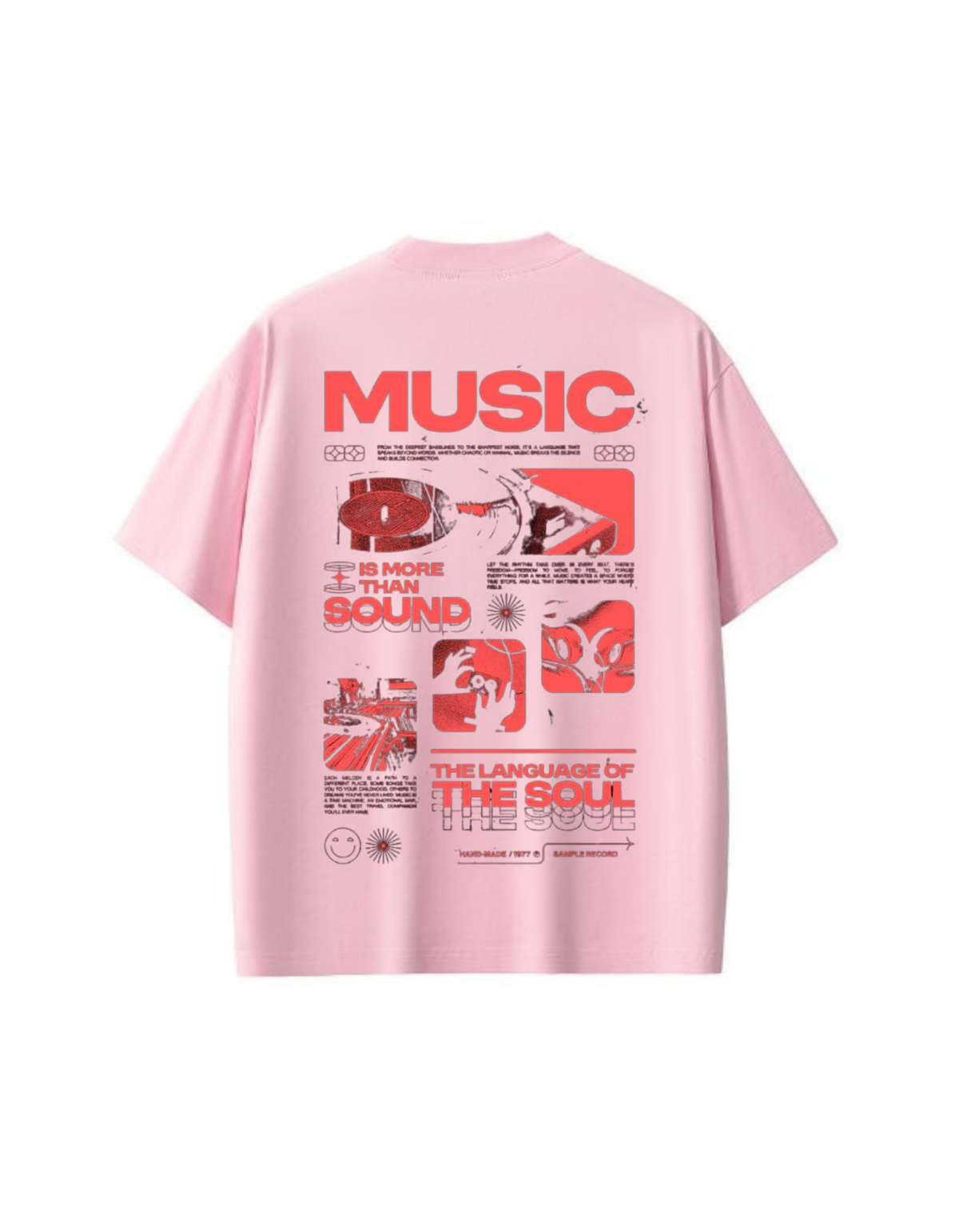 VYBES Music & Soul Graphic Oversized T-Shirt
