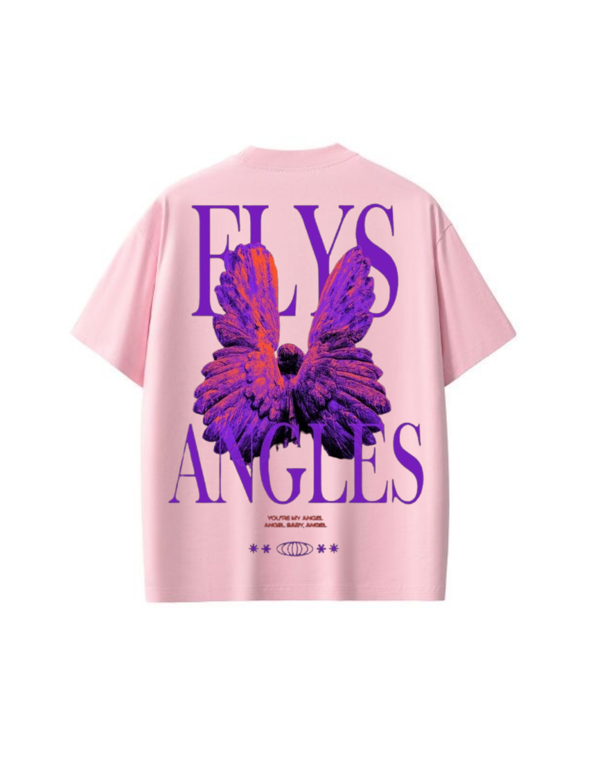 VYBES Dark Angel Wings Oversized T-Shirt