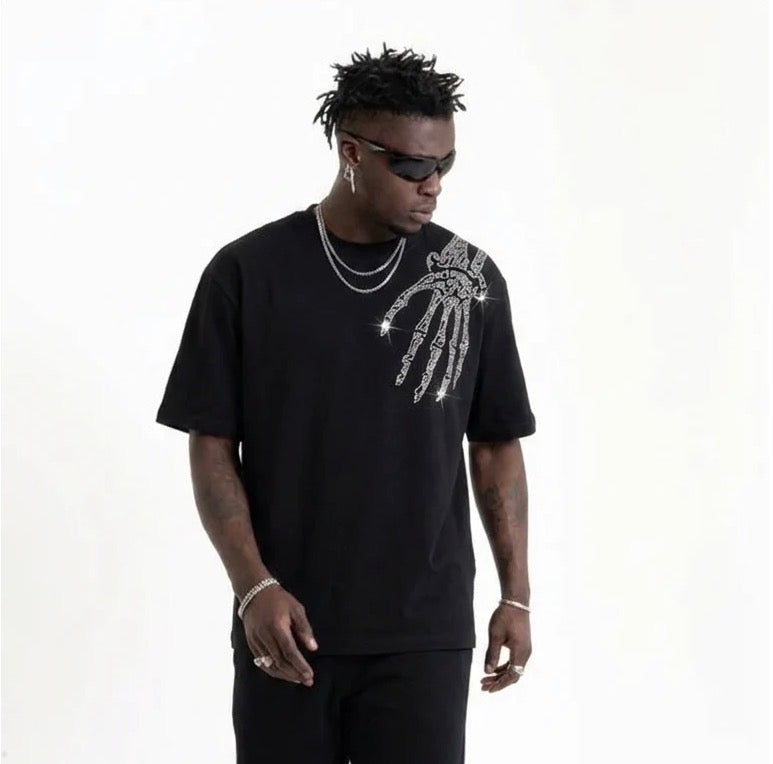 VYBES Skeleton Hand Tee