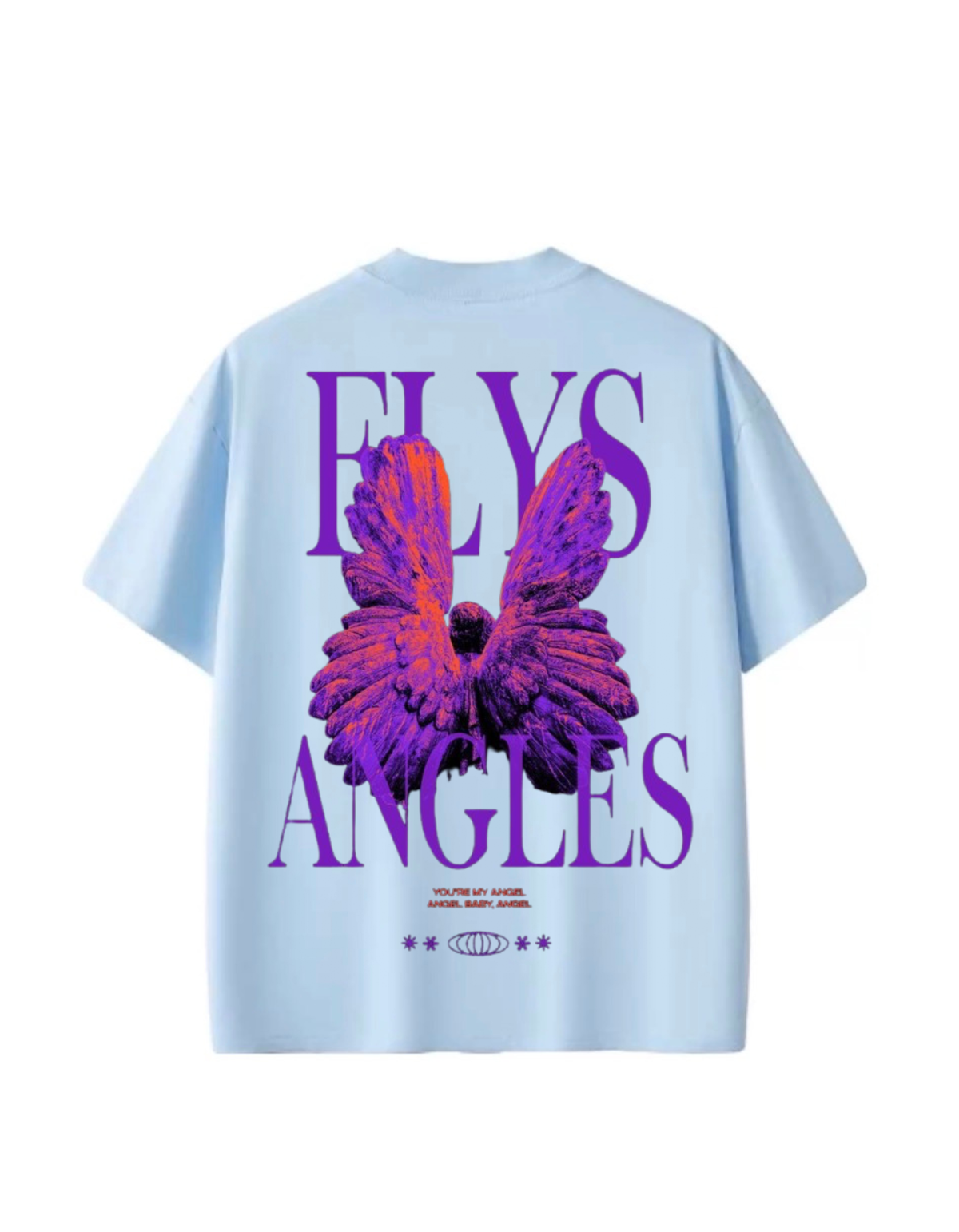 VYBES Dark Angel Wings Oversized T-Shirt