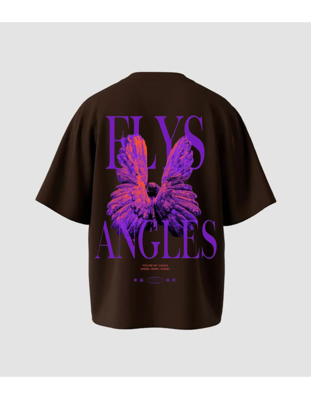 VYBES Dark Angel Wings Oversized T-Shirt