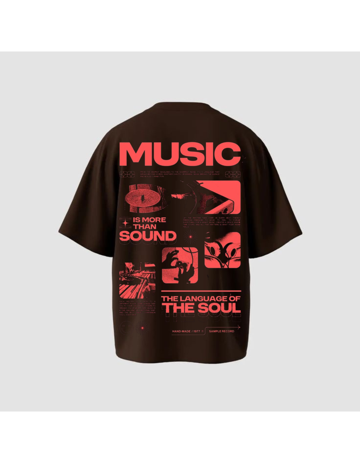 VYBES Music & Soul Graphic Oversized T-Shirt