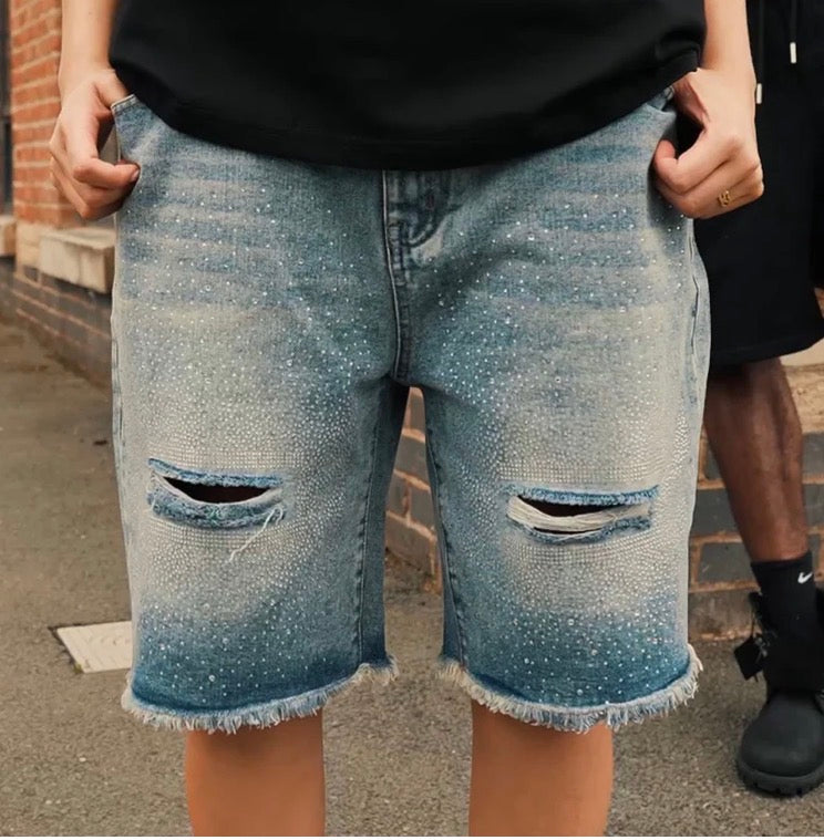 VYBES Rhinestone Jorts