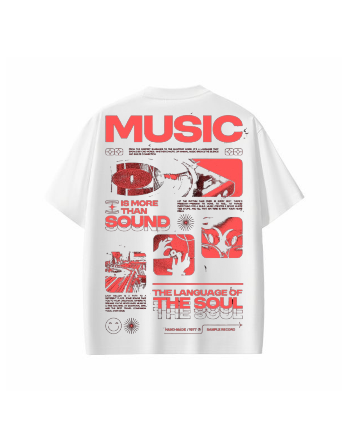 VYBES Music & Soul Graphic Oversized T-Shirt