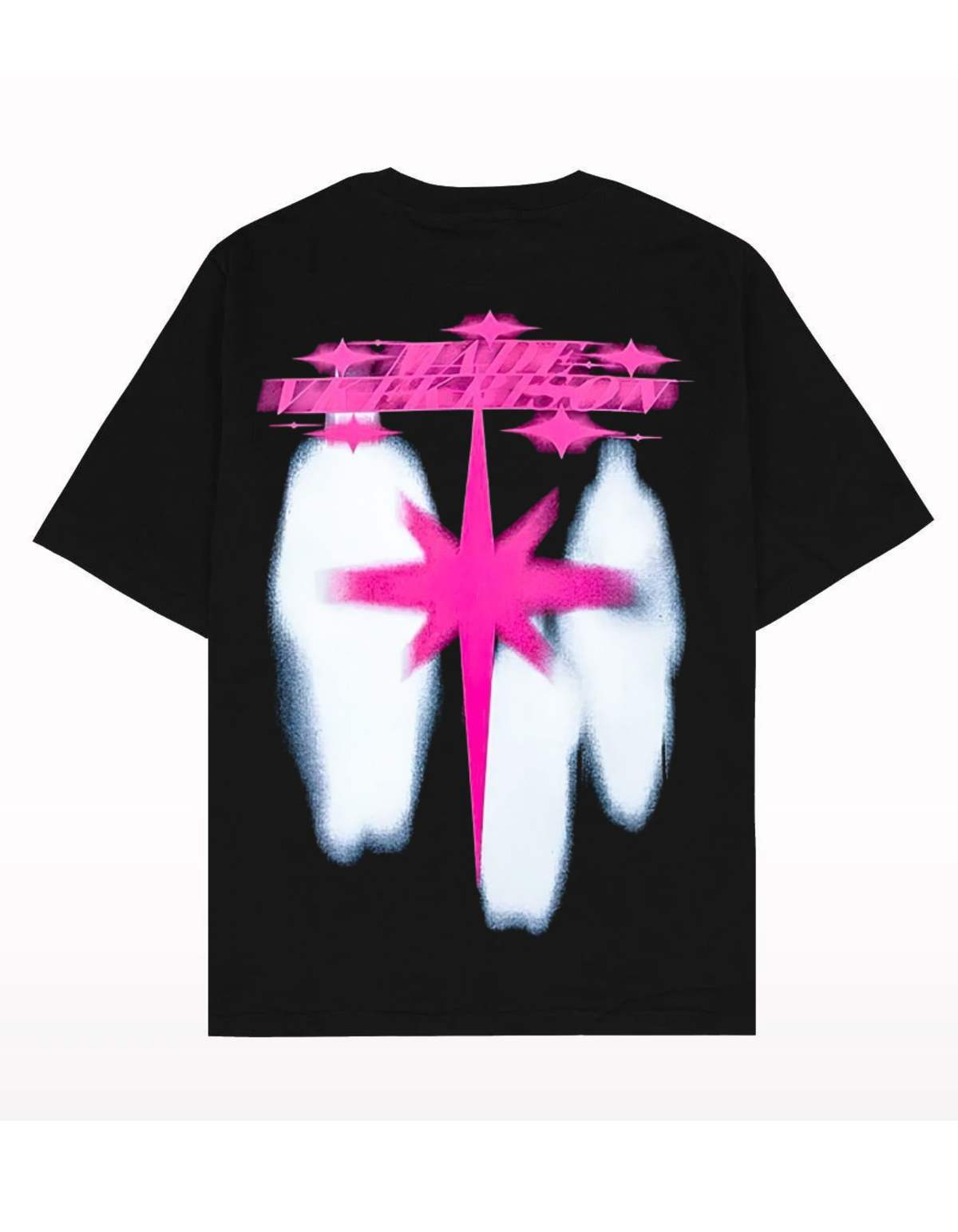 VYBES Neon Star Graphic Oversized T-Shirt