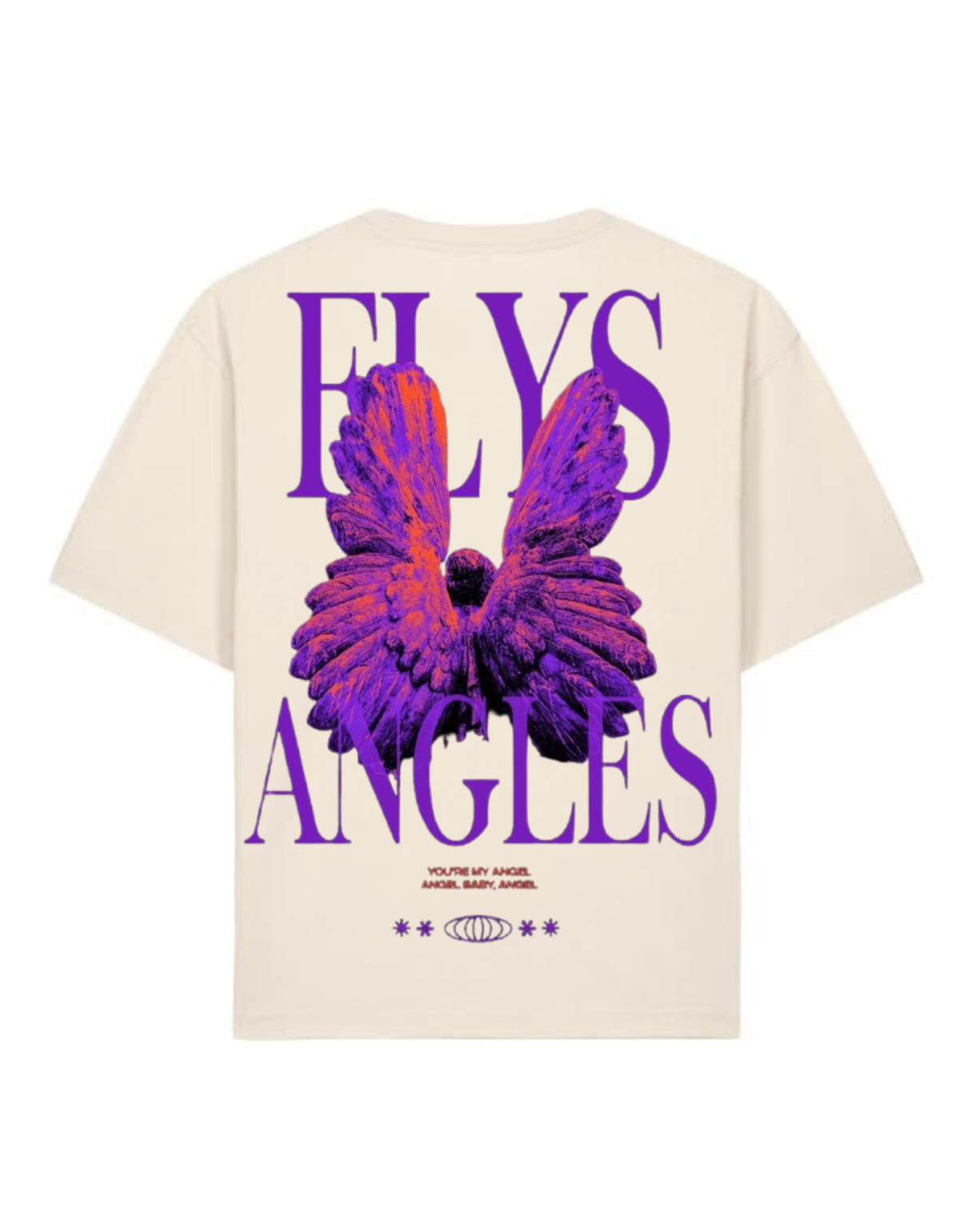 VYBES Dark Angel Wings Oversized T-Shirt