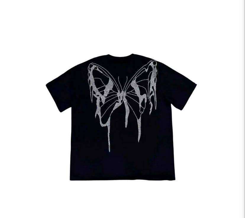 VYBES Rhinestone Butterfly Tee