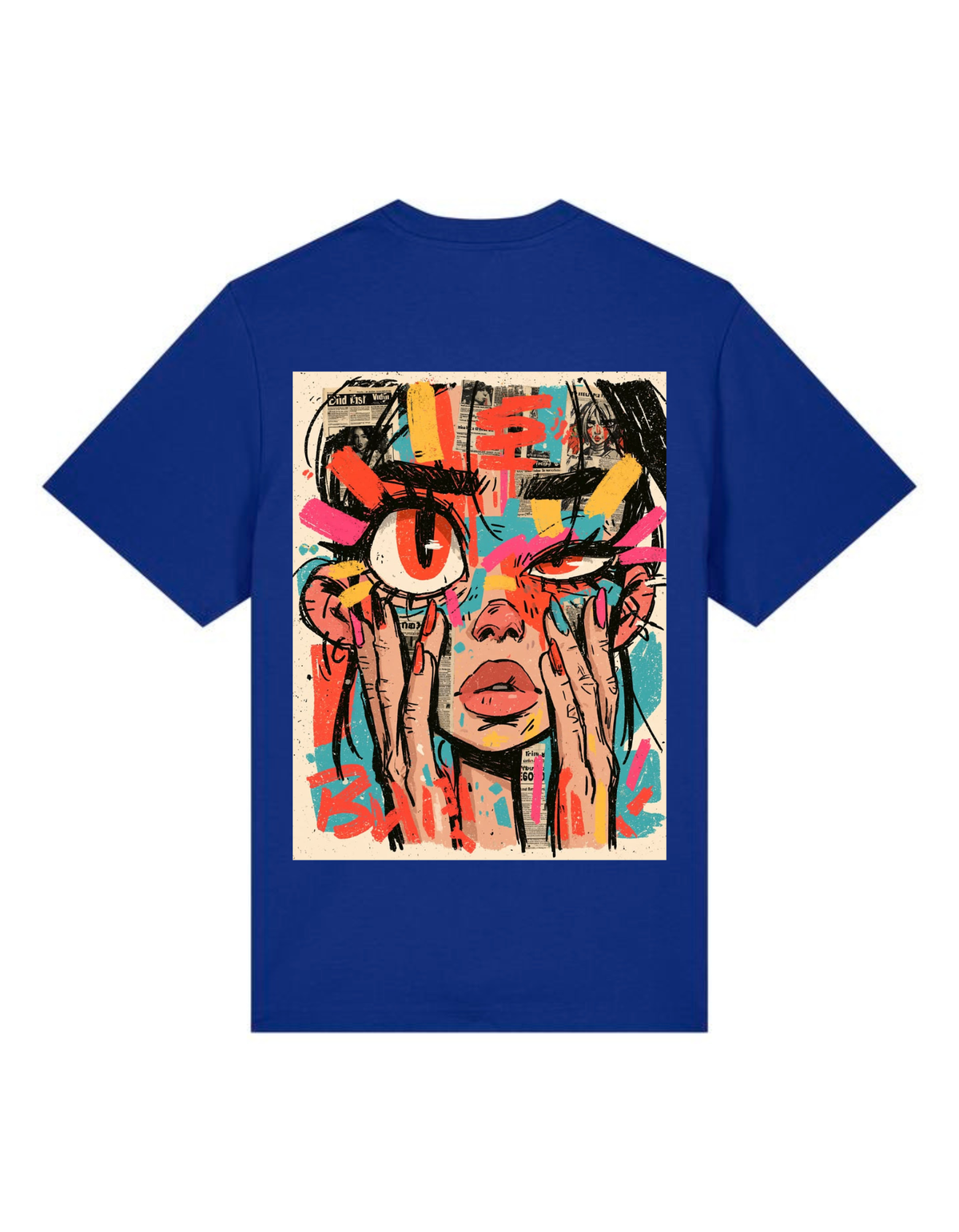 VYBES Urban Vision Graphic Oversized T-Shirt