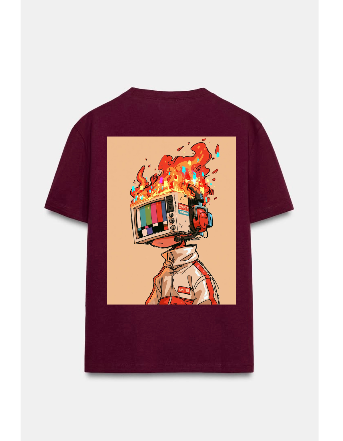 VYBES Retro Chaos Graphic Oversized T-Shirt