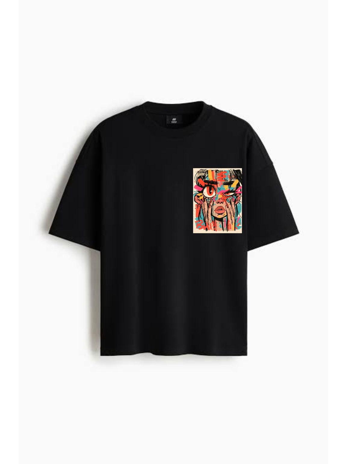 VYBES Urban Vision Graphic Oversized T-Shirt