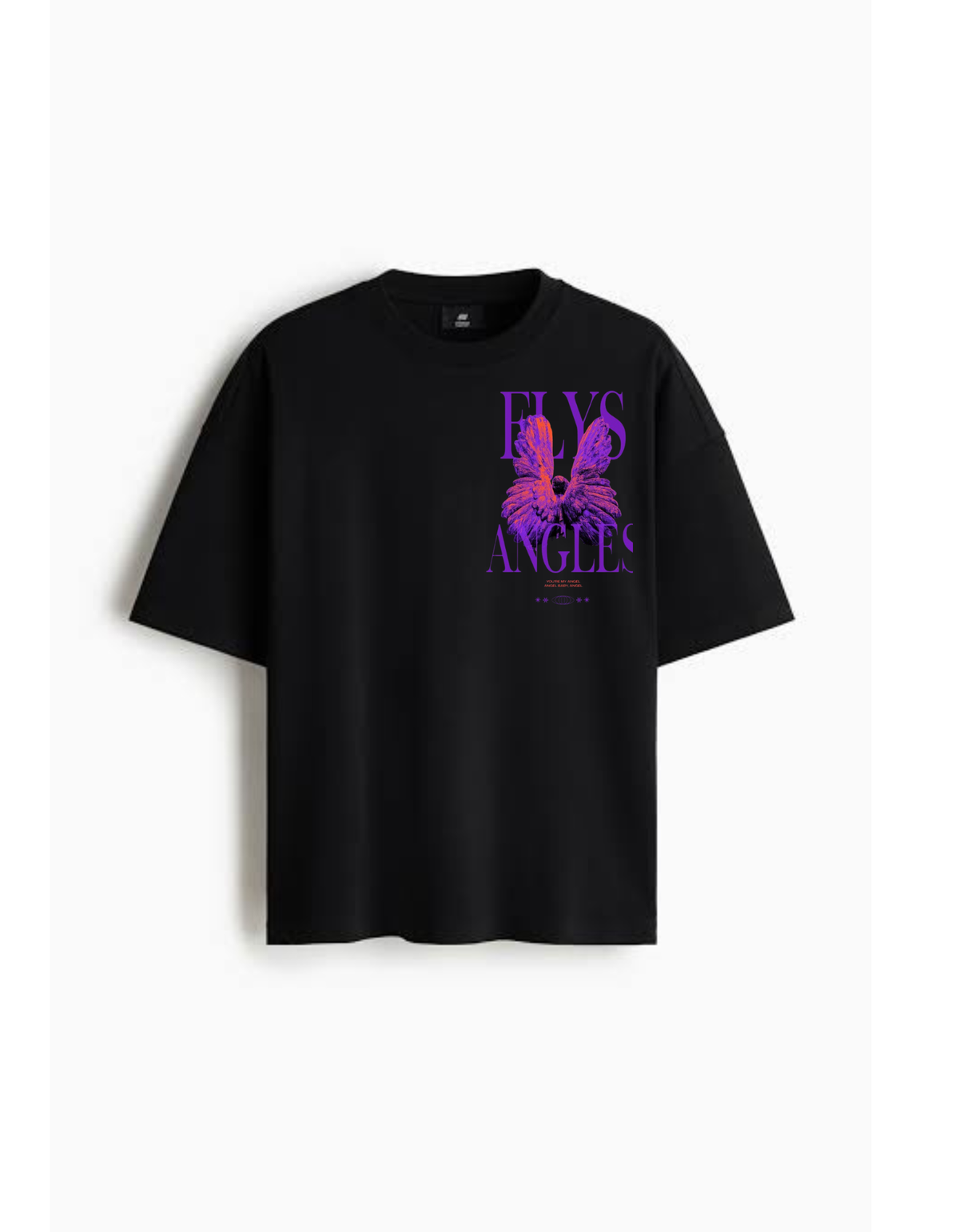 VYBES Dark Angel Wings Oversized T-Shirt