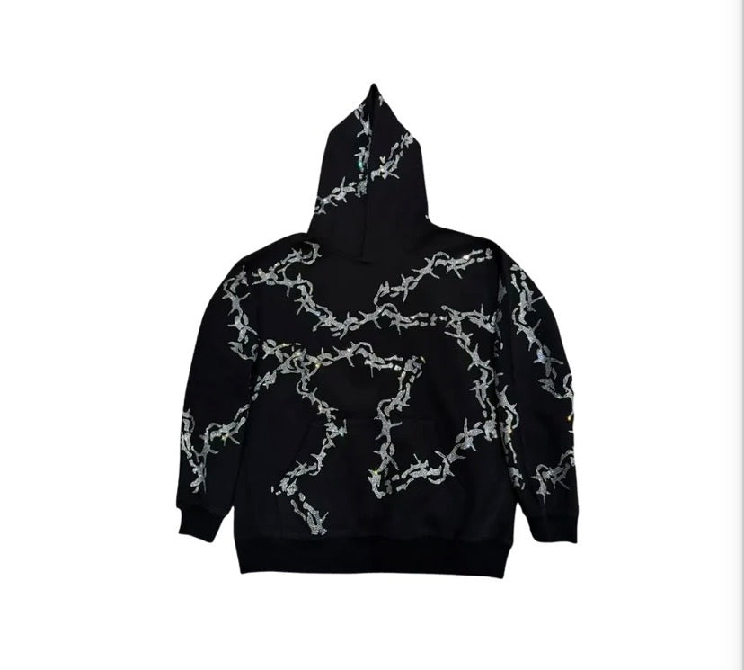 VYBES Rhinestone Thorn Hoodie