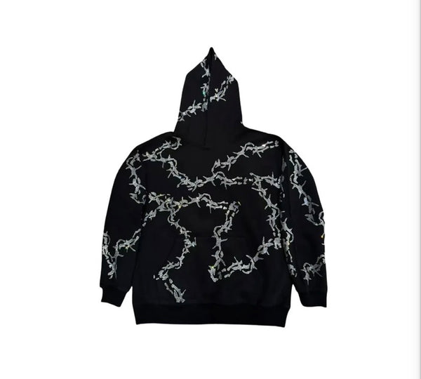VYBES Rhinestone Thorn Hoodie