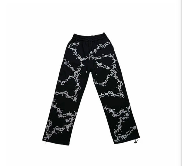 VYBES Rhinestone Thorn Sweatpants