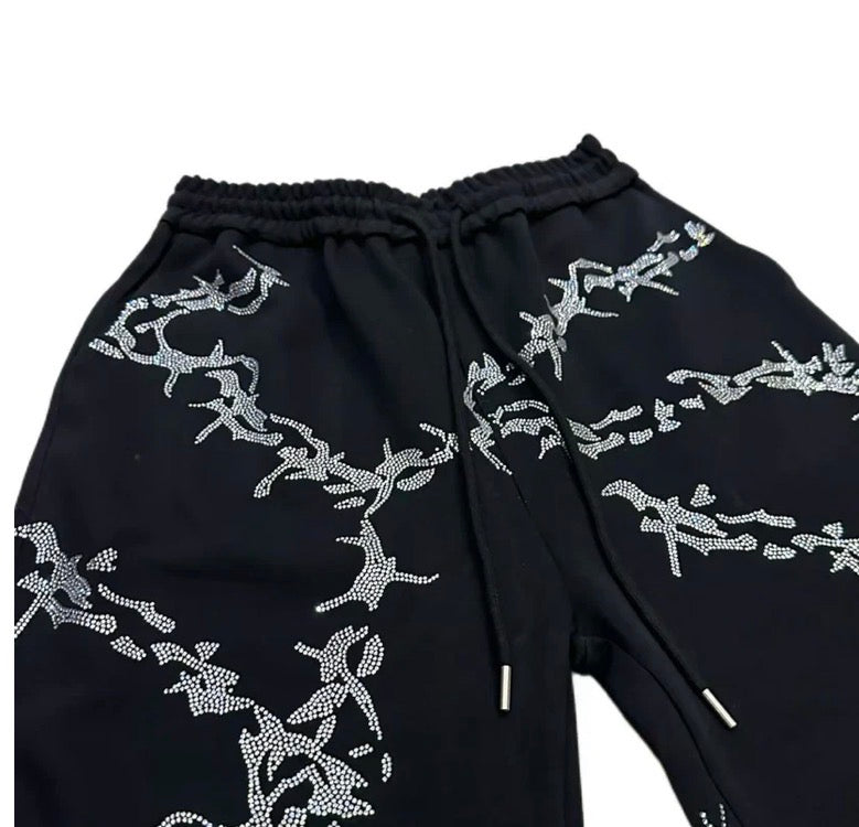 VYBES Rhinestone Thorn Sweatpants
