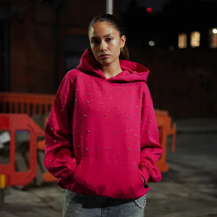 Funkyvibe Rhinestone Galaxy Hoodie